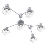 Luna Hub & Spoke Ceiling Light / Wall Sconce - Classic Silver / Clear Zircon