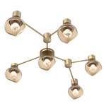 Luna Hub & Spoke Ceiling Light / Wall Sconce - Gilded Brass / Bronze Zircon