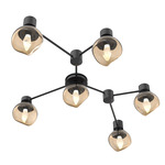 Luna Hub & Spoke Ceiling Light / Wall Sconce - Matte Black / Bronze Geo