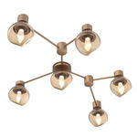 Luna Hub & Spoke Ceiling Light / Wall Sconce - Novel Brass / Bronze Geo