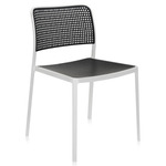 Audrey Outdoor Chair Without Arm - 2 Pack - White Frame / Black