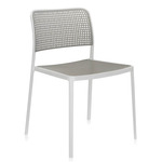 Audrey Outdoor Chair Without Arm - 2 Pack - White Frame / Light Gray