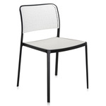 Audrey Outdoor Chair Without Arm - 2 Pack - Black Frame / White