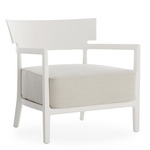 Cara Matte Outdoor Armchair - White Frame / White