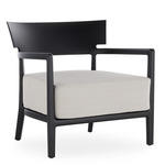 Cara Matte Outdoor Armchair - Black Frame / White