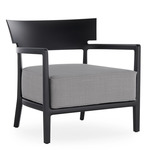 Cara Matte Outdoor Armchair - Black Frame / Gray