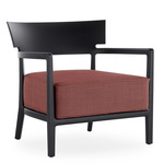 Cara Matte Outdoor Armchair - Black Frame / Burgundy