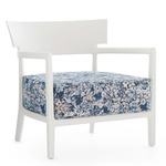 Cara Matte Outdoor Liberty Armchair - Matte White / Artemis Blue
