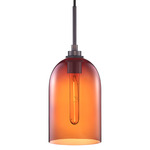 Cloche Pendant - Graphite / Cardinal