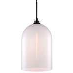Cloche Pendant - Graphite / Opaline