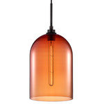 Cloche Pendant - Graphite / Cardinal