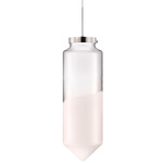 Dart Pendant - Polished Nickel / Opaline / Clear