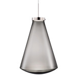 Flask Pendant - Polished Nickel / Grey