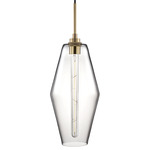 Marquise Pendant - Satin Brass / Crystal