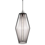 Marquise Pendant - Polished Nickel / Grey