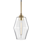 Marquise Pendant - Satin Brass / Crystal