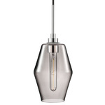 Marquise Pendant - Polished Nickel / Grey