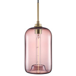 Pod Pendant - Satin Brass / Fig