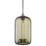 Pod Pendant - Polished Nickel / Moss