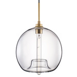 Stamen Pendant - Satin Brass / Crystal
