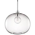 Terra Pendant - Polished Nickel / Crystal
