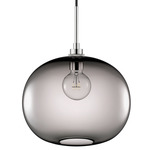 Terra Pendant - Polished Nickel / Grey