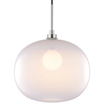Terra Pendant - Polished Nickel / Opaline