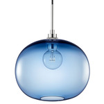 Terra Pendant - Polished Nickel / Sapphire