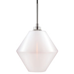 Trove Pendant - Polished Nickel / Opaline