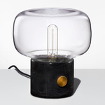 Arca Petite Ionic Table Lamp - Black Marble / Crystal
