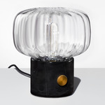 Arca Petite Ionic Table Lamp - Black Marble / Crystal Optique