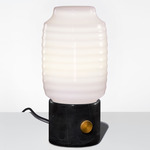 Chinois Ionic Table Lamp - Black Marble / Opaline