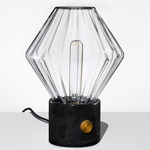 Trove Ionic Table Lamp - Black Marble / Crystal Optique