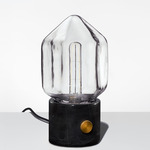 Facet Petite Ionic Table Lamp - Black Marble / Crystal