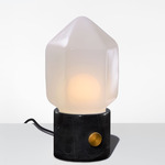 Facet Petite Ionic Table Lamp - Black Marble / Opaline