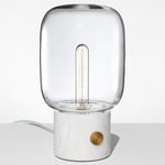 Arca Tall Ionic Table Lamp - White Marble / Crystal
