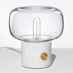 Arca Petite Ionic Table Lamp - White Marble / Crystal