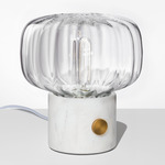 Arca Petite Ionic Table Lamp - White Marble / Crystal Optique