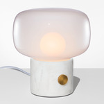 Arca Petite Ionic Table Lamp - White Marble / Opaline