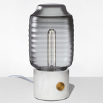 Chinois Ionic Table Lamp - White Marble / Grey
