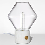 Trove Ionic Table Lamp - White Marble / Crystal