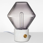 Trove Ionic Table Lamp - White Marble / Grey