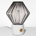 Trove Ionic Table Lamp - White Marble / Grey Optique