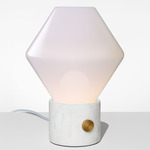 Trove Ionic Table Lamp - White Marble / Opaline
