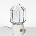 Facet Petite Ionic Table Lamp - White Marble / Crystal