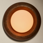 Humboldt Wooden Wall Sconce - Black Walnut / Opal
