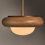 Humboldt 01 Wooden Pendant - Hard Maple / Opal