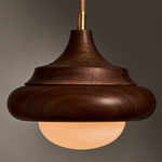 Humboldt 02 Wooden Pendant - Black Walnut / Opal
