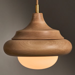 Humboldt 02 Wooden Pendant - Hard Maple / Opal