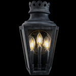 Betony Outdoor Wall Light - Weathered Zinc / Clear